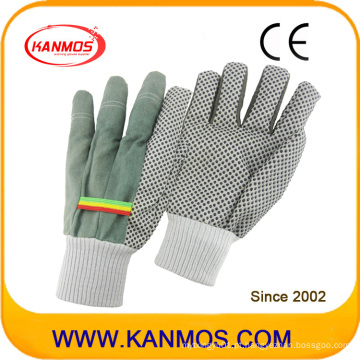 White Knitted PVC Dots Industrial Safety Work Luvas de algodão (41007)